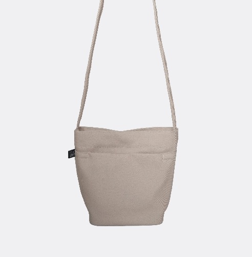 30% mini bucket bag - heavy twill (beige)